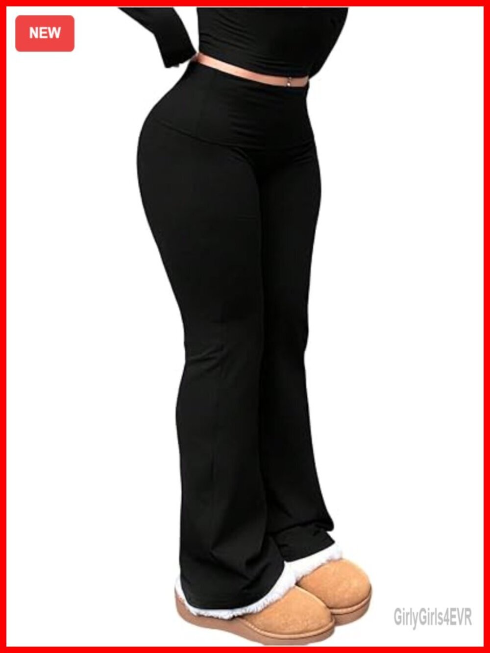 Plus Size Flare Leggings Fold Over Stretchy Bootcut Yoga Lounge Pants